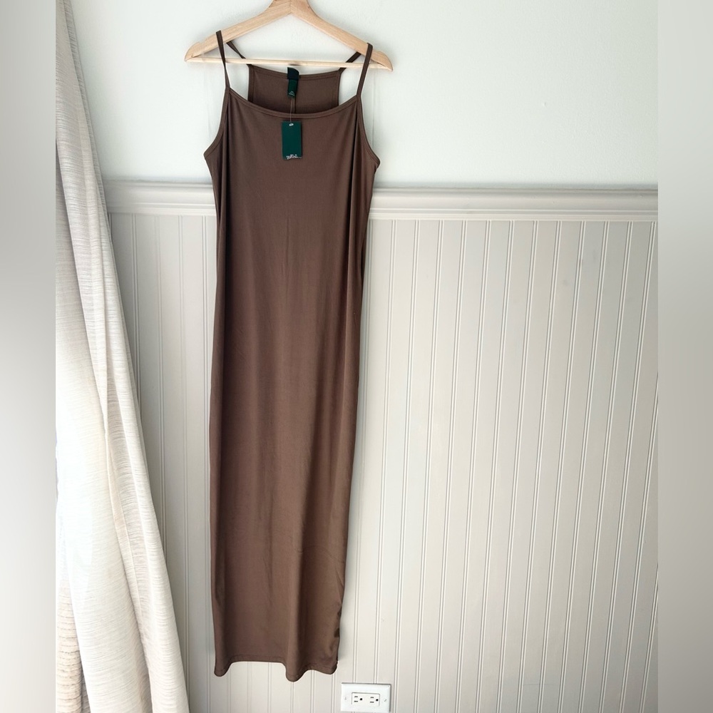 ⭐️ NEW Wild Fable XXL Chocolate Brown Bodycon Maxi Dress Sleeveless